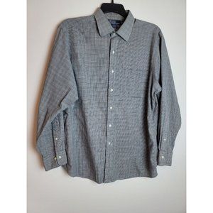 Polo Ralph Lauren Curham Men's‎ Black/White Plaid Button Up Long Sleeves Shirt